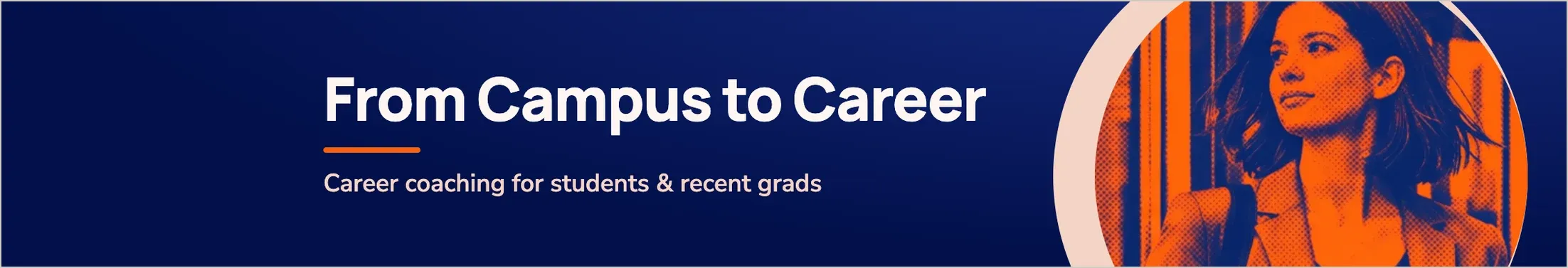 The 1st Big Hire LinkedIn banner in the brand's navy and orange