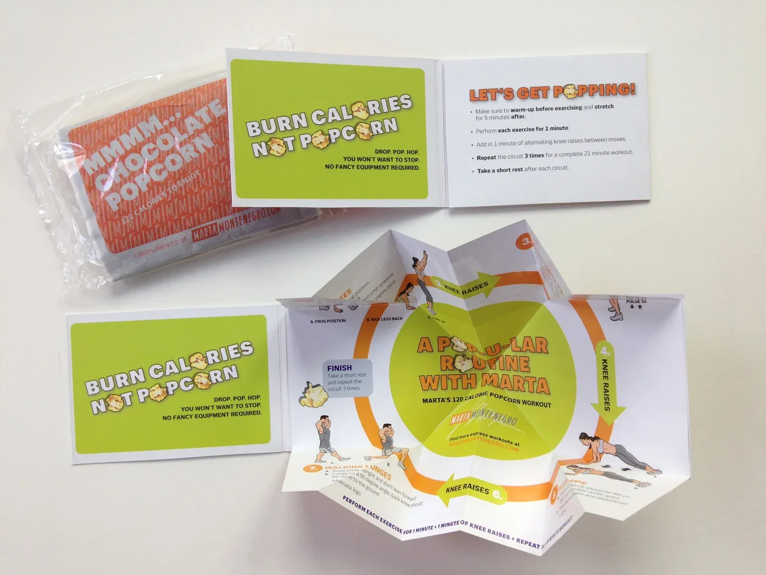 Marta Montenegro fitness pop-up packaging