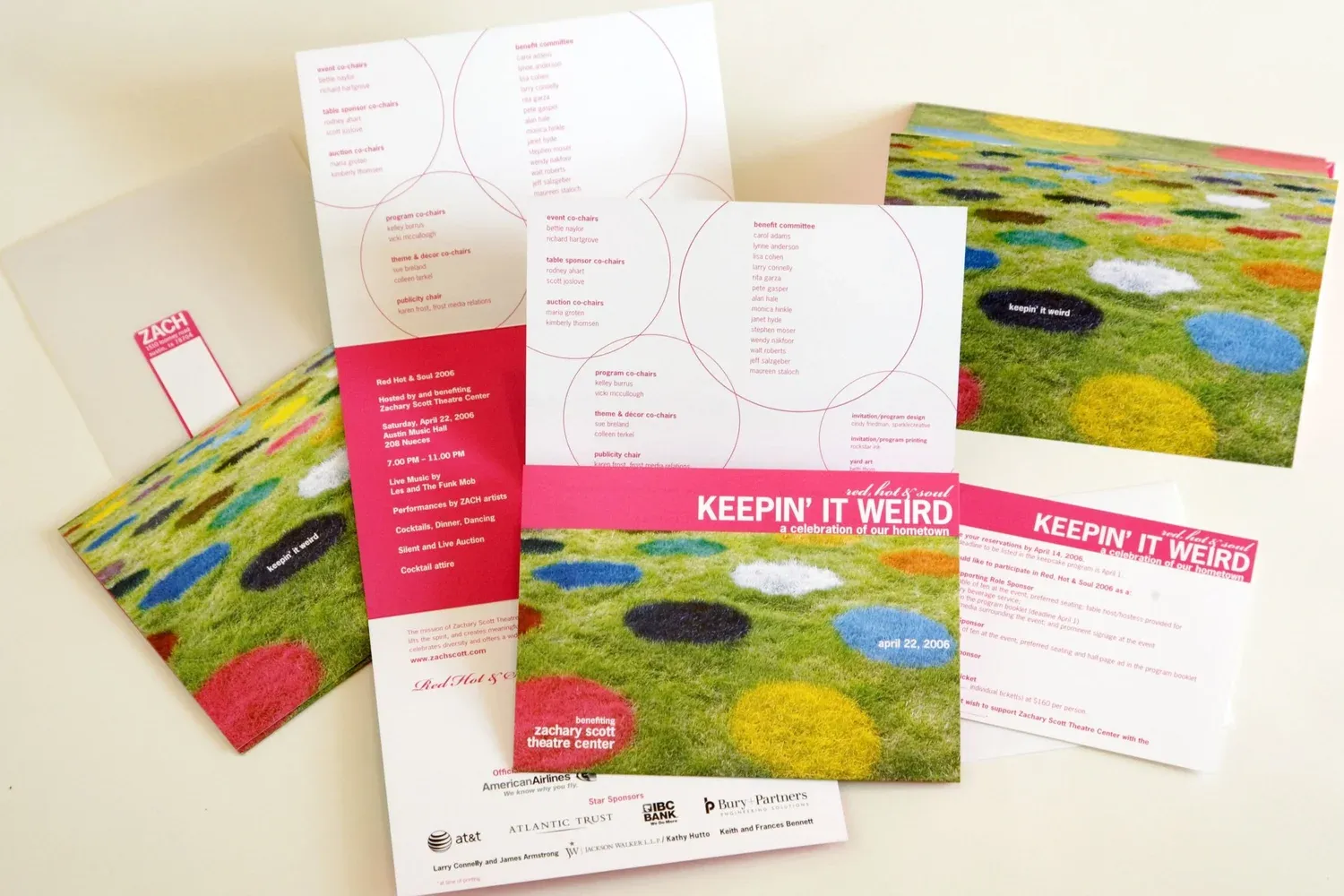 Keeping Austin Weird collateral — invitation design for a local event