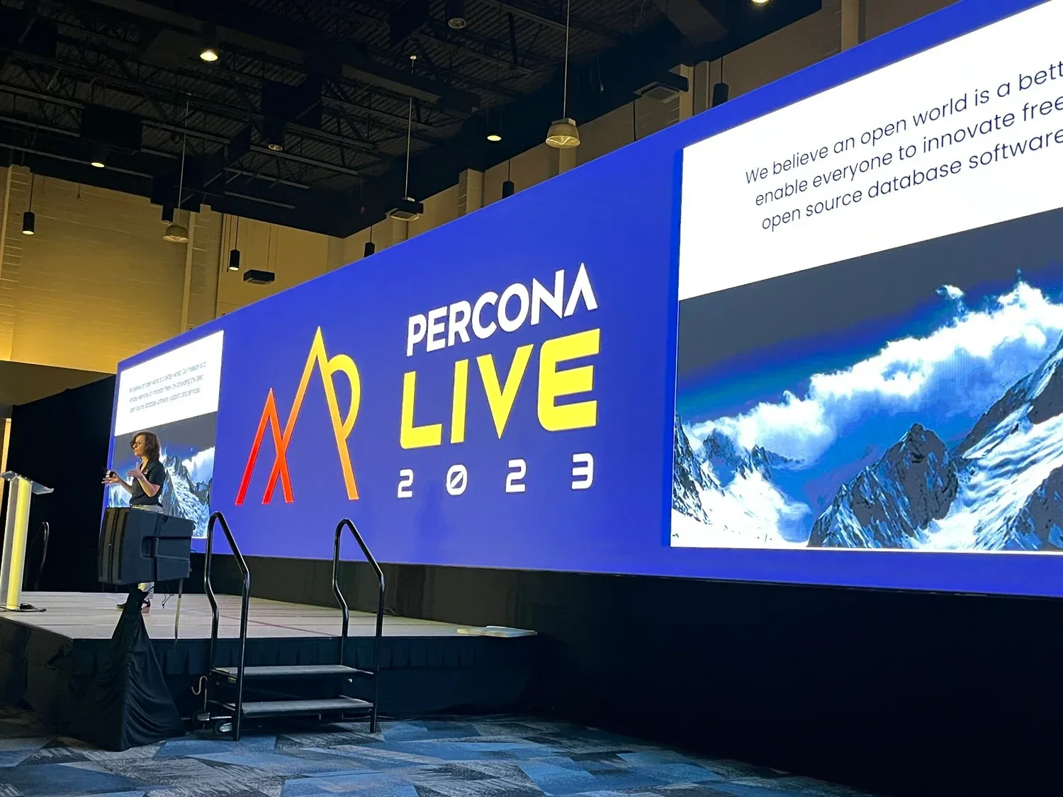 Percona Live event signage and stage design